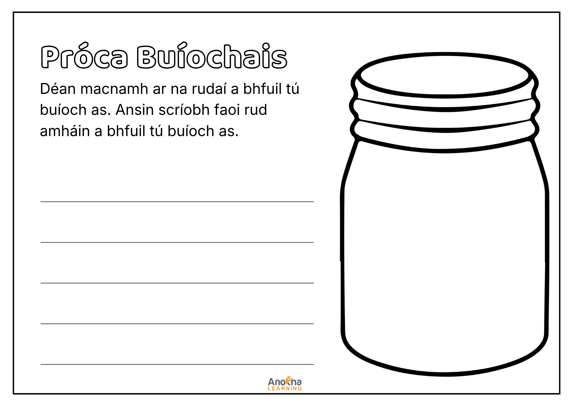 Proca Buiochais activity from Mo Dhialann Follaine