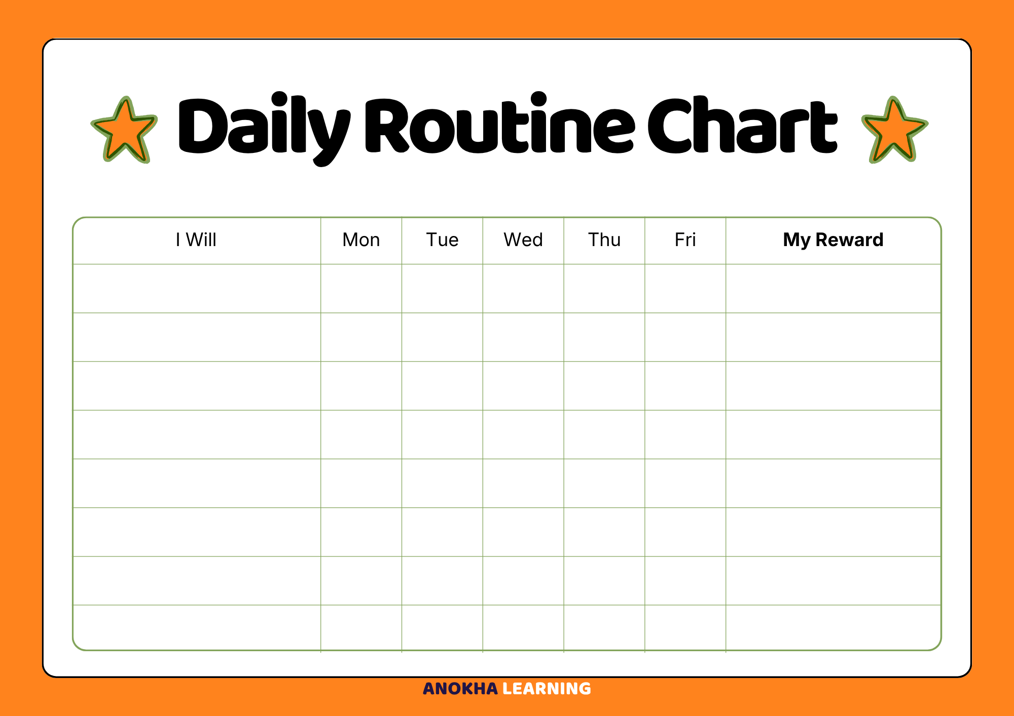 Daily Routine Chart