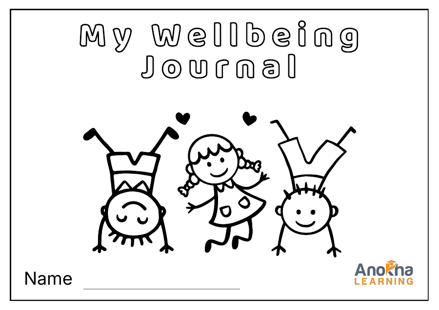Preview of My Wellbeing Journal, a free printable journal for primary classrooms